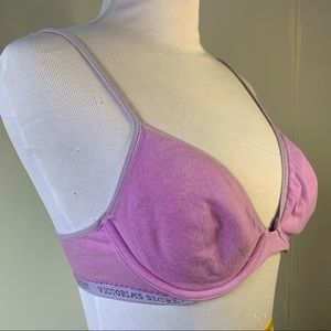VS VTG Cotton 36B Lavender Underwire Bra Everyday